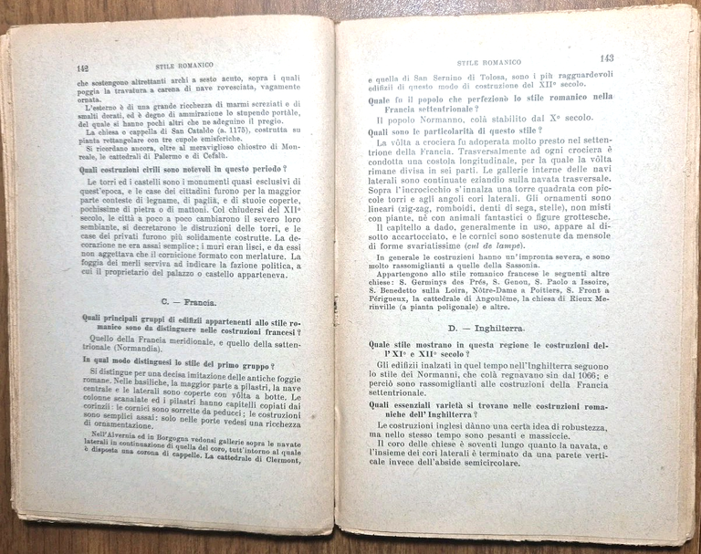 STILI DI ARCHITETTURA di Sacken Brayda 1923 Chiantore Libro III …