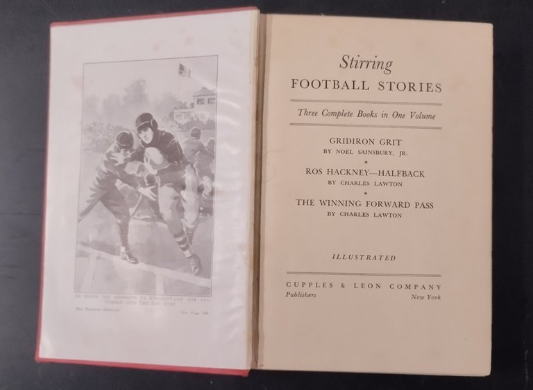 STIRRING FOOTBALL STORIES TRE COMPLETE BOOKS LIBRI 1940 Cupples Leon …