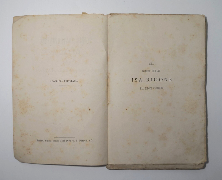 STORIA CONTEMPORANEA D ITALIA di Bertolini 1884 Paravia Libro antico …