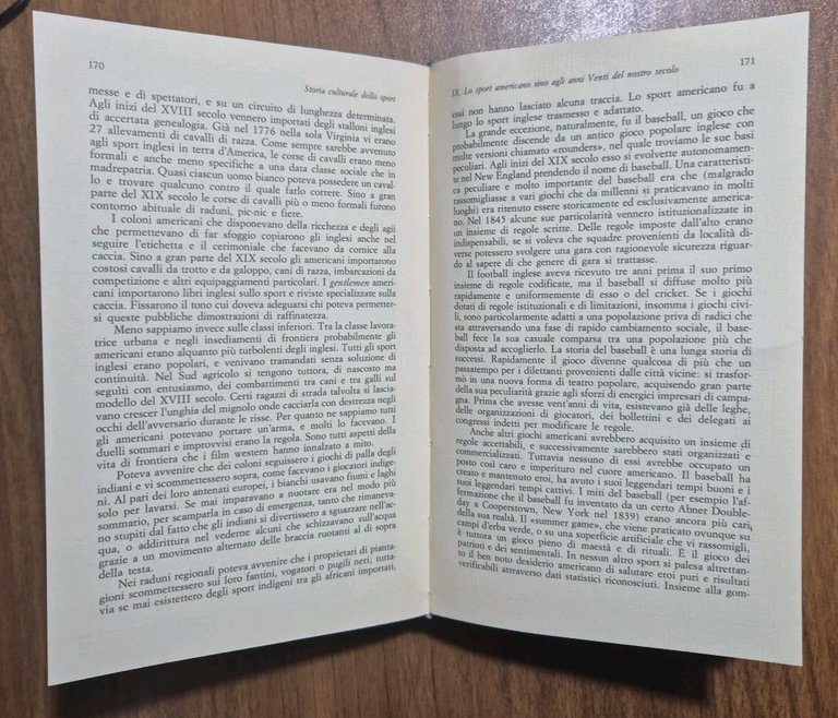 STORIA CULTURALE DELLO SPORT di Richard Mandell 1989 Laterza Libro