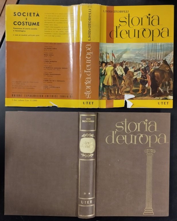 STORIA D'EUROPA 2 VOLUMI di Luigi Salvatorelli 1961 Utet Libro …