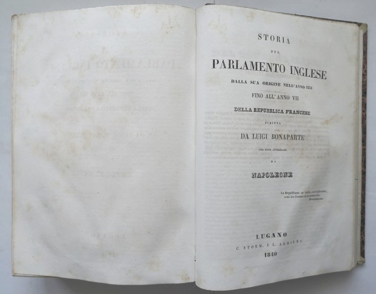 STORIA D'INGHILTERRA di Giovanni Lingard + PARLAMENTO 3 volumi 1840 …