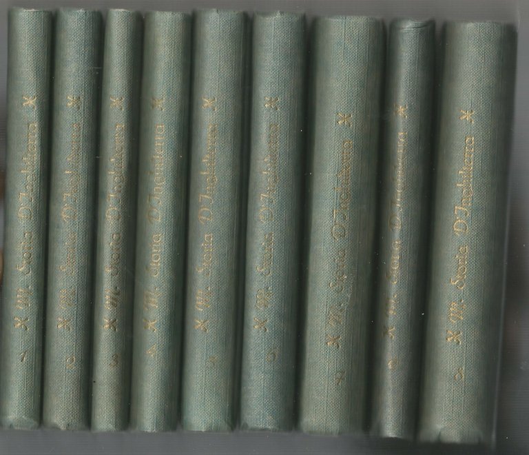 Storia d'Inghilterra di Tomaso Babington Macaulay 1857 9 volumi libro …