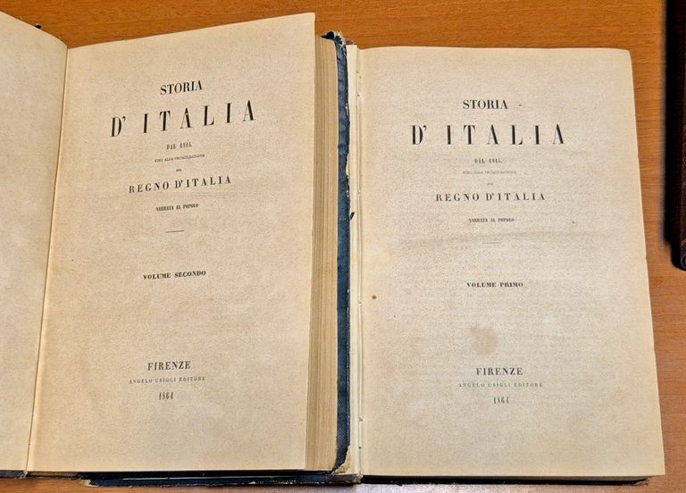 STORIA D'ITALIA dal 1815 fino alla promulgazione del Regno d'Italia …