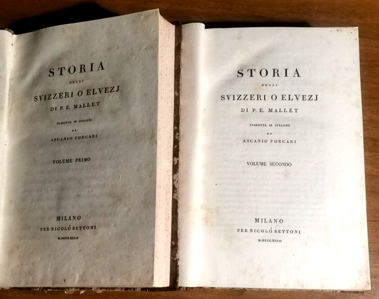 STORIA DEGLI SVIZZERI O ELVEZJ di P E Mallet 2 …