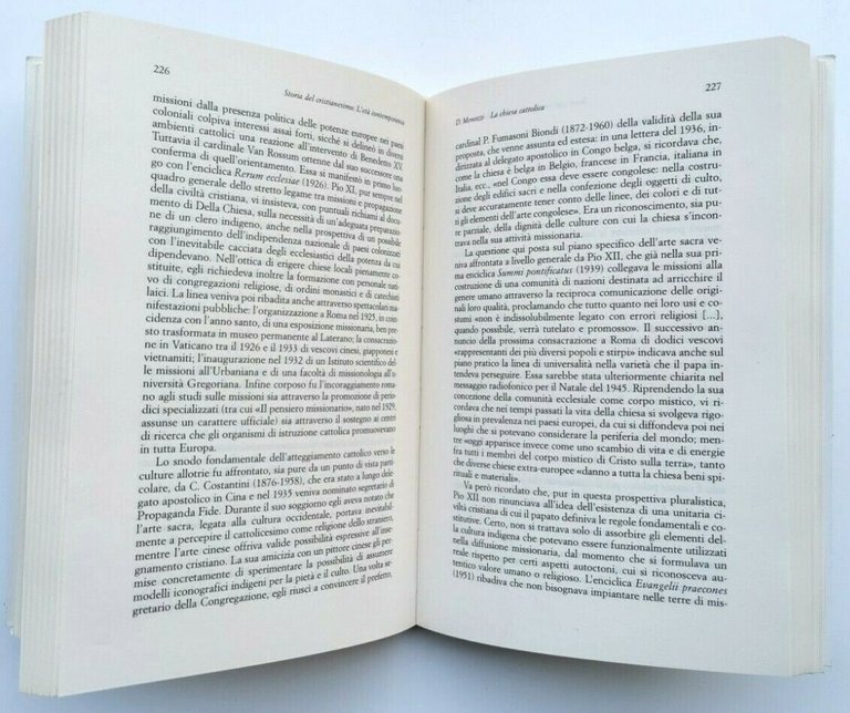 STORIA DEL CRISTIANESIMO L'ETÀ CONTEMPORANEA 1997 Laterza libro Cereti Menozzi