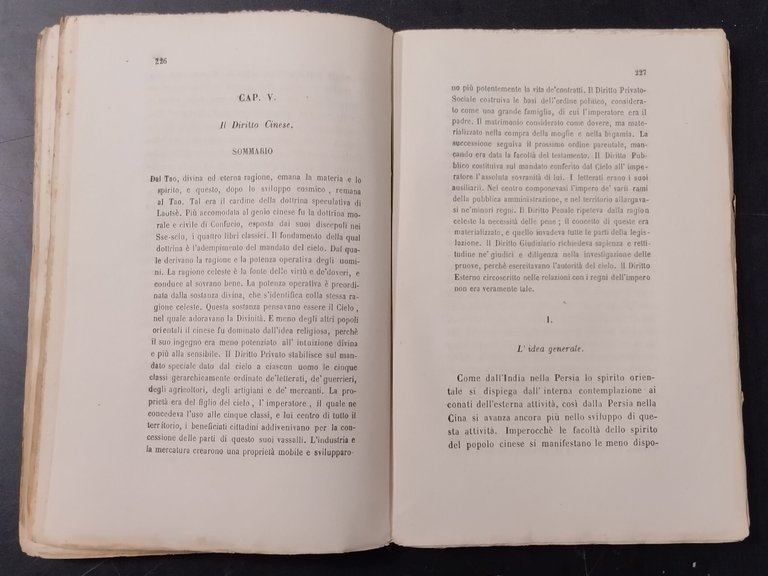 STORIA DEL DIRITTO di Francesco Pepere 1871 Marghieri Libro antico …