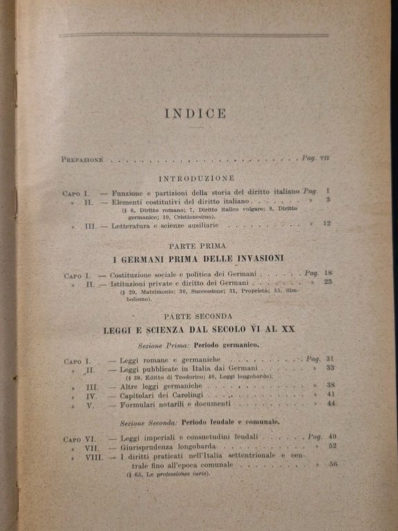 STORIA DEL DIRITTO ITALIANO di Giuseppe Salvioli 1930 UTET Libro