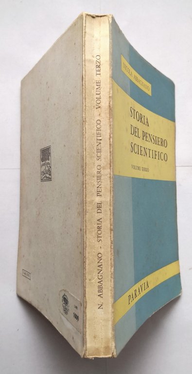 STORIA DEL PENSIERO SCIENTIFICO volume 3 di Nicola Abbagnano 1960 …