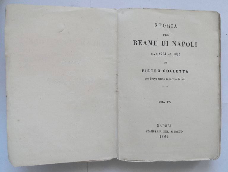 STORIA DEL REAME DI NAPOLI DAL 1734 AL 1825 Pietro …