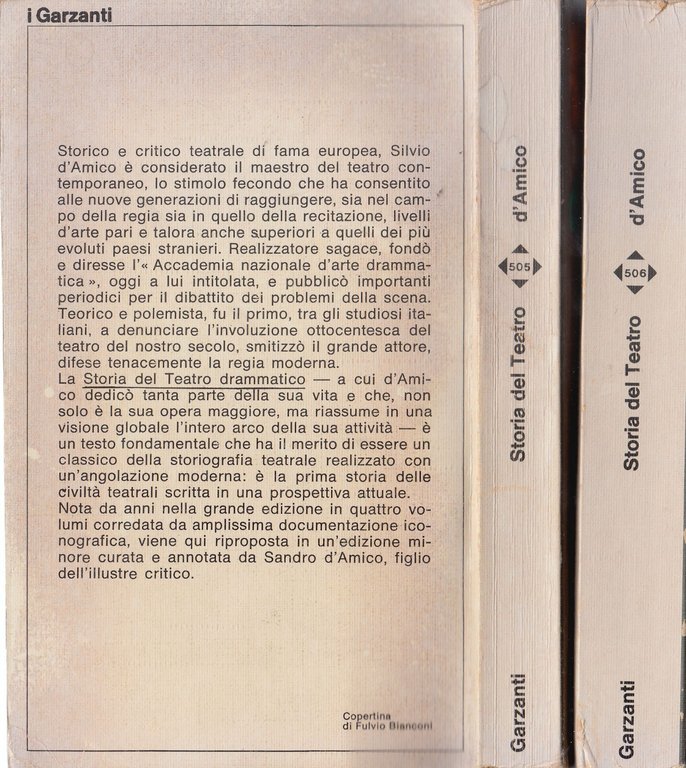 STORIA DEL TEATRO DRAMMATICO 2 volumi di Silvio d'Amico 1970 …