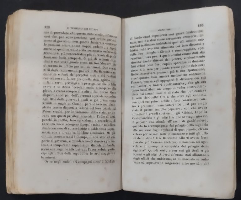STORIA DEL TUMULTO DEI CIOMPI avvenuto in Firenze 1843 Pomba …