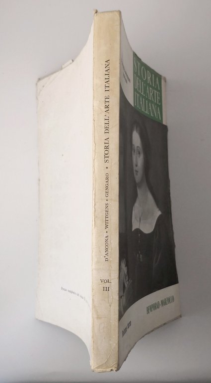 STORIA DELL'ARTE ITALIANA volume 3 di D'Ancona Wittgens Gengaro 1962 …