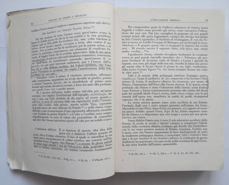 STORIA DELL'EDUCAZIONE NELL'ANTICHITÀ di Marrou 1950 Editrice Studium Libro