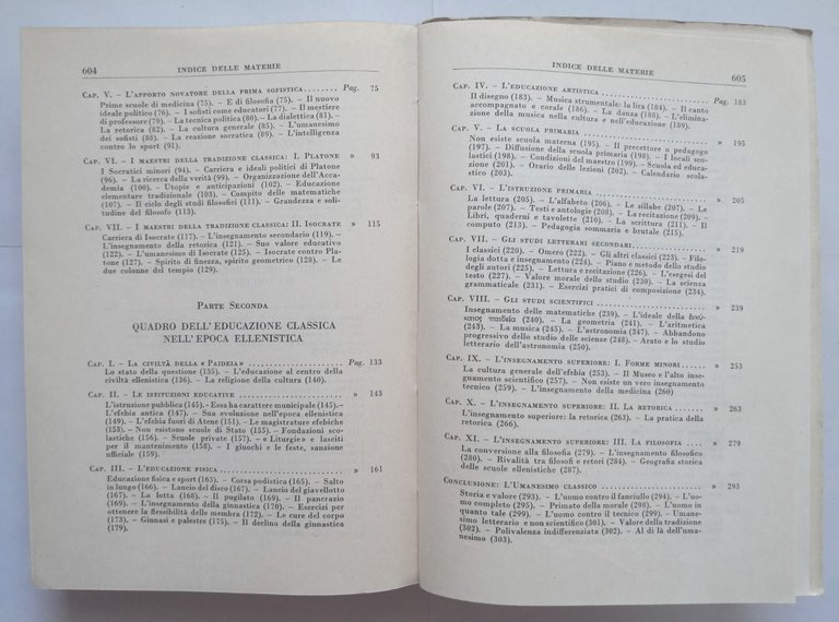 STORIA DELL'EDUCAZIONE NELL'ANTICHITÀ di Marrou 1950 Editrice Studium Libro