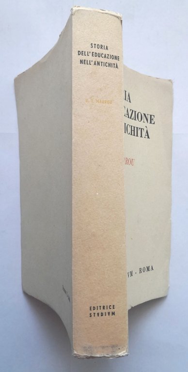 STORIA DELL'EDUCAZIONE NELL'ANTICHITÀ di Marrou 1950 Editrice Studium Libro