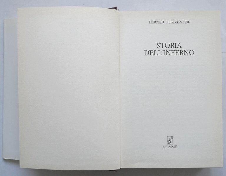 STORIA DELL'INFERNO di Herbert Vorgrimler 1996 Piemme libro illustrato