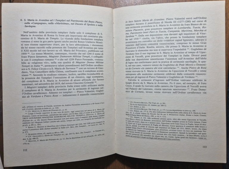 STORIA DELL'ORDINE DEI TEMPLARI IN ITALIA Le fondazioni di Fulvio …