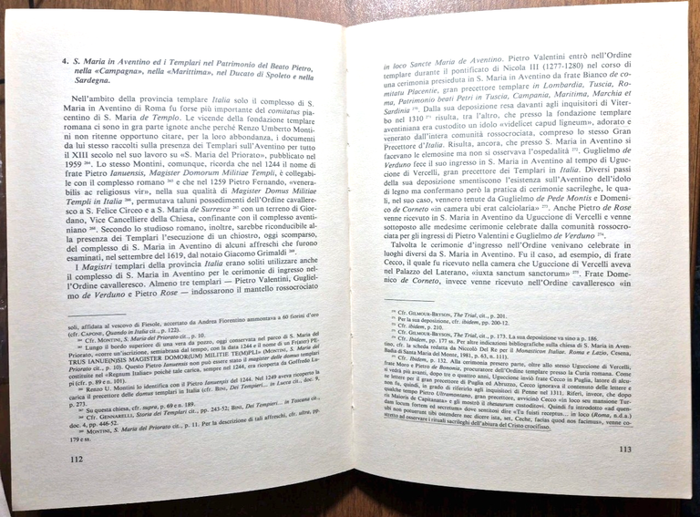 STORIA DELL'ORDINE DEI TEMPLARI IN ITALIA Le fondazioni di Fulvio …