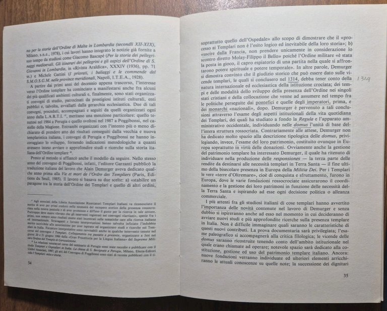STORIA DELL'ORDINE DEI TEMPLARI IN ITALIA Le fondazioni di Fulvio …