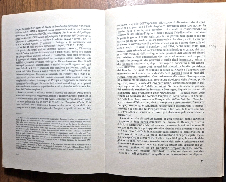 STORIA DELL'ORDINE DEI TEMPLARI IN ITALIA Le fondazioni di Fulvio …