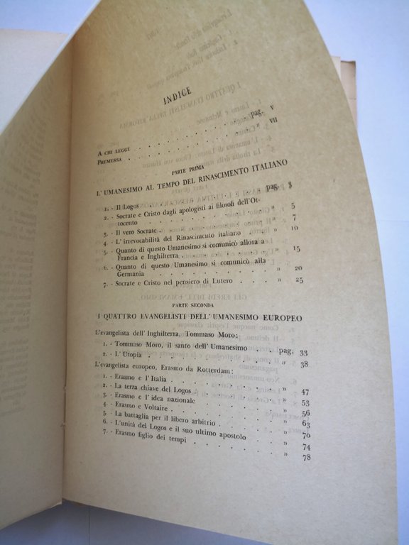 STORIA DELL'UMANESIMO volume 3 di Giuseppe Toffanin 1950 Zanichelli libro …