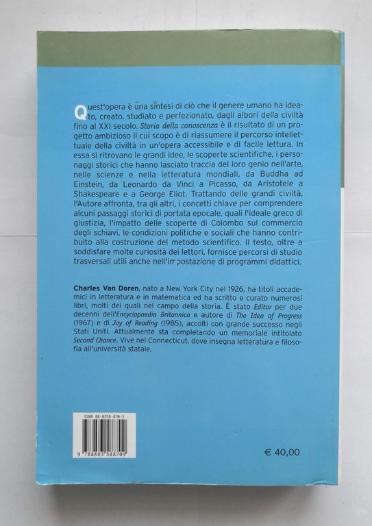 STORIA DELLA CONOSCENZA di Charles Van Doren 2006 Armando libro …