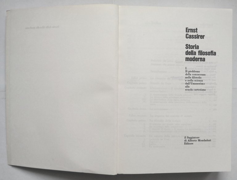 STORIA DELLA FILOSOFIA MODERNA di Ernst Cassirer 4 volumi 1968 … | Immagine Gallery 7