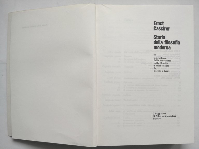 STORIA DELLA FILOSOFIA MODERNA di Ernst Cassirer 4 volumi 1968 …