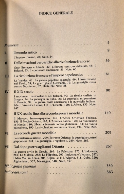 STORIA DELLA GUERRIGLIA DALL'ANTICHITÀ ALL'ERA NUCLEARE di Ezio Cecchini Libro