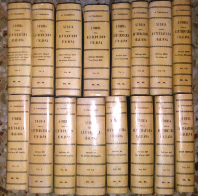 Storia Della Letteratura Italiana di Girolamo Tiraboschi 1822 libri 16 …
