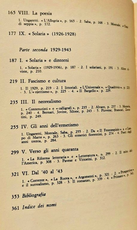 STORIA DELLA LETTERATURA ITALIANA TRA LE 2 GUERRE di Giuliano …