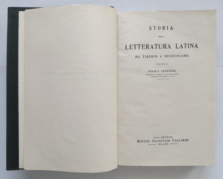 STORIA DELLA LETTERATURA LATINA 3 volumi 1942 Vallardi Libri Salvatorelli …