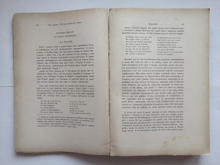 STORIA DELLA LETTERATURA TEDESCA di Carlo Storck 1908 Ermanno Loescher …