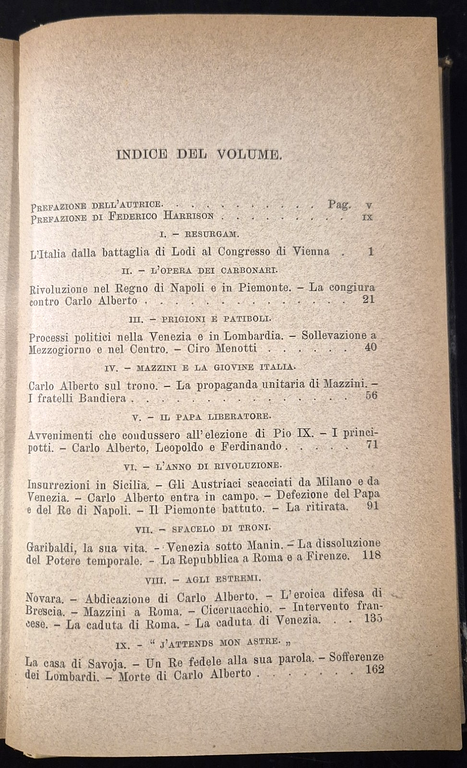 STORIA DELLA LIBERAZIONE D'ITALIA 1815 1870 di Evelina Martinengo 1896 …