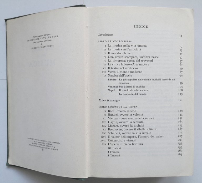 STORIA DELLA MUSICA di Kurt Pahlen 1971 Aldo Martello libro