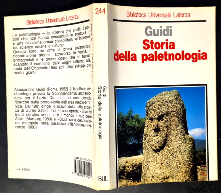 STORIA DELLA PALETNOLOGIA Di Alessandro Guidi 1988 Laterza Libro