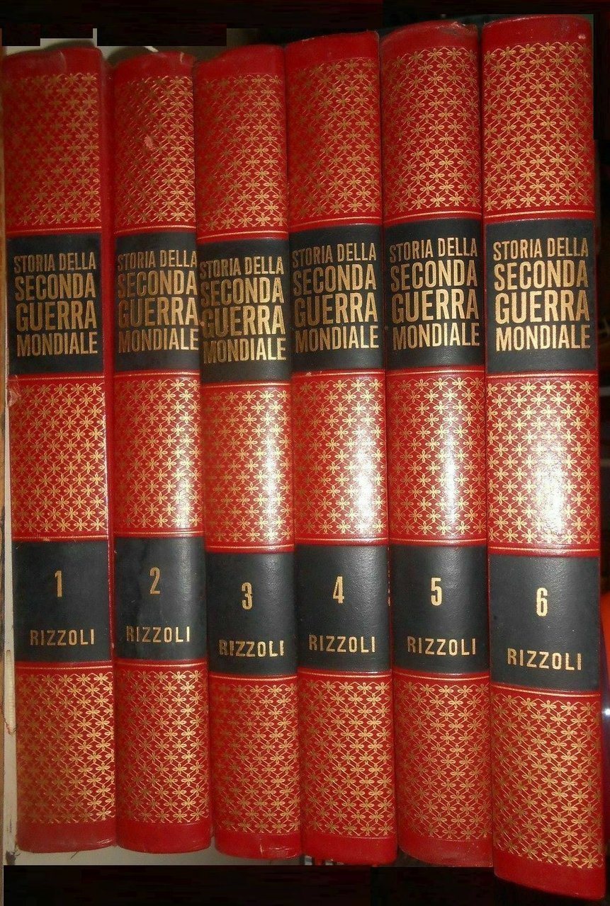 STORIA DELLA SECONDA GUERRA MONDIALE 6 Volumi COMPLETA Rizzoli 1967 …