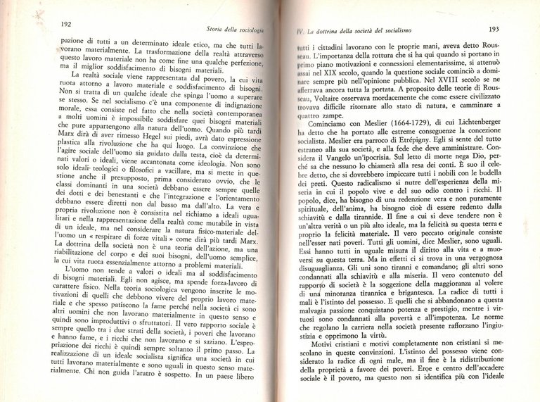 STORIA DELLA SOCIOLOGIA volume 1 di Friedrich Jonas 1989 Laterza …