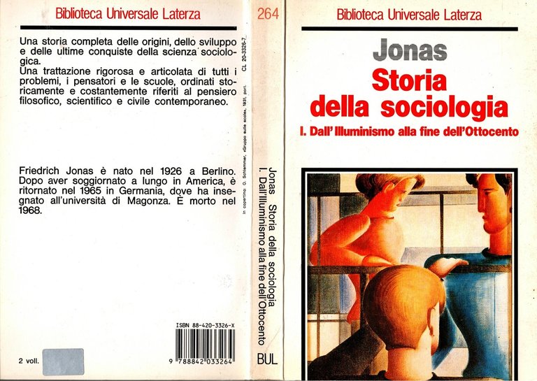 STORIA DELLA SOCIOLOGIA volume 1 di Friedrich Jonas 1989 Laterza …