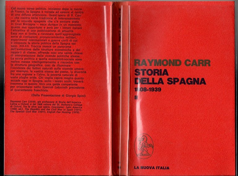 STORIA DELLA SPAGNA 1808 1939 Raymond Carr 2 Volumi 1978 …