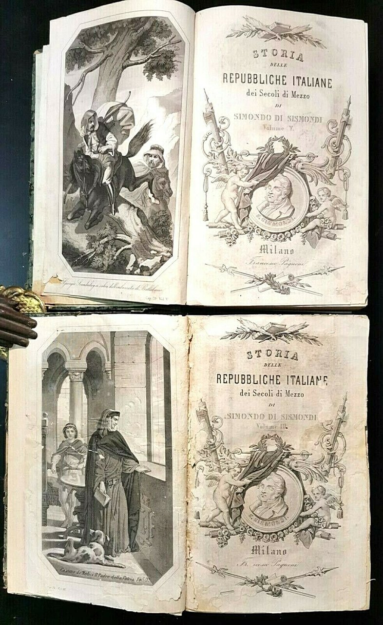 STORIA DELLE REPUBBLICHE ITALIANE Sismondo Di Sismondi 6 volumi completa …