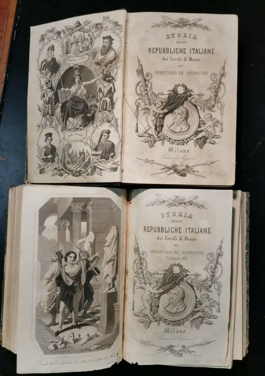 STORIA DELLE REPUBBLICHE ITALIANE Sismondo Di Sismondi 6 volumi completa …