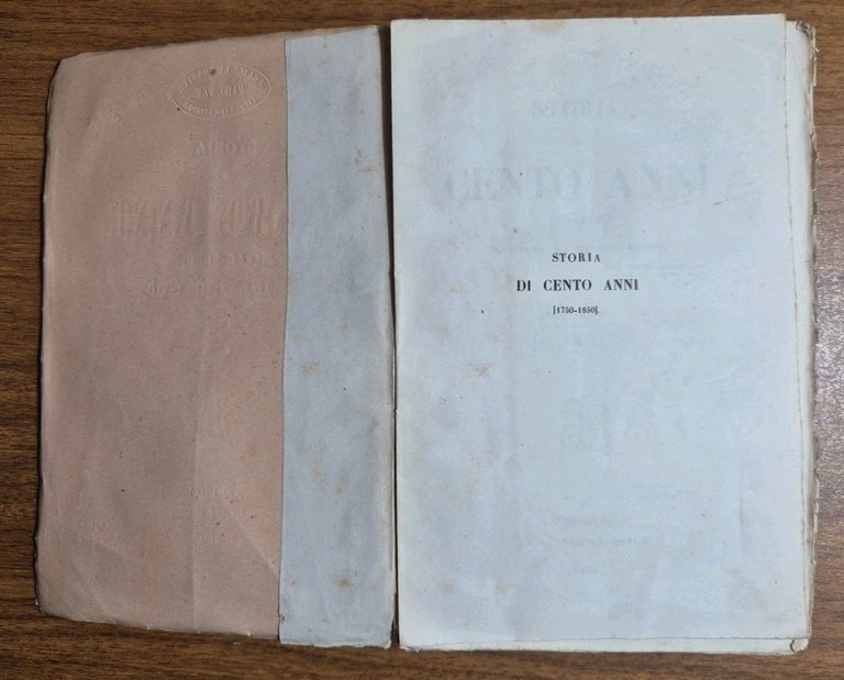 STORIA DI CENTO ANNI 1750 1850 di Cesare Cantù 1855 …