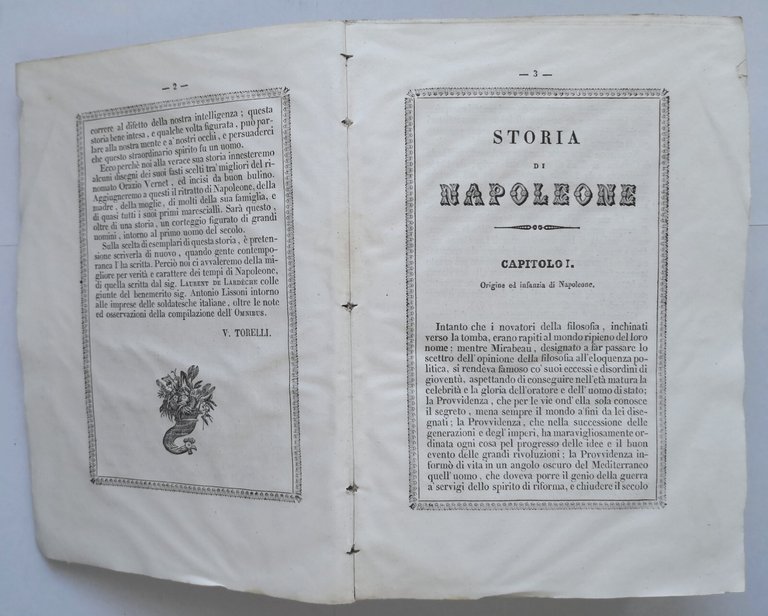 STORIA DI NAPOLEONE di Laurent De Lardeche volume I 1842 …