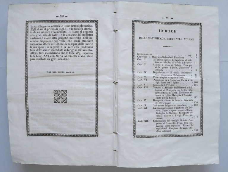 STORIA DI NAPOLEONE di Laurent De Lardeche volume I 1842 …