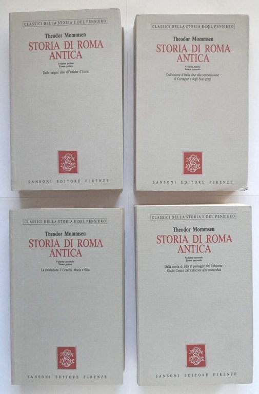 STORIA DI ROMA ANTICA di Theodor Mommsen completo 4 volumi …