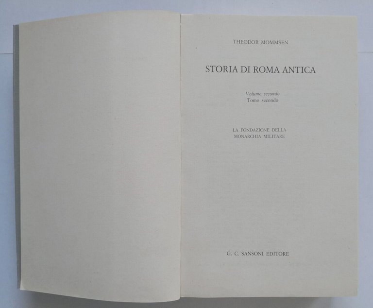 STORIA DI ROMA ANTICA di Theodor Mommsen completo 4 volumi …