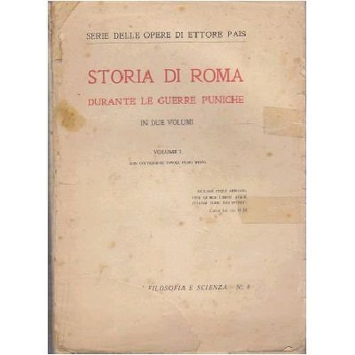 Storia Di Roma Durante Le Guerre Puniche 2 volumi Ettore …