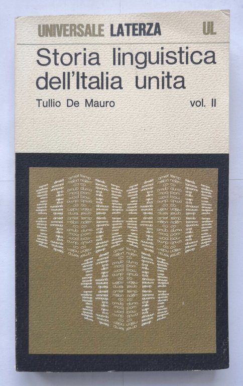 STORIA LINGUISTICA DELL'ITALIA UNITA di Tullio De Mauro 2 volumi …